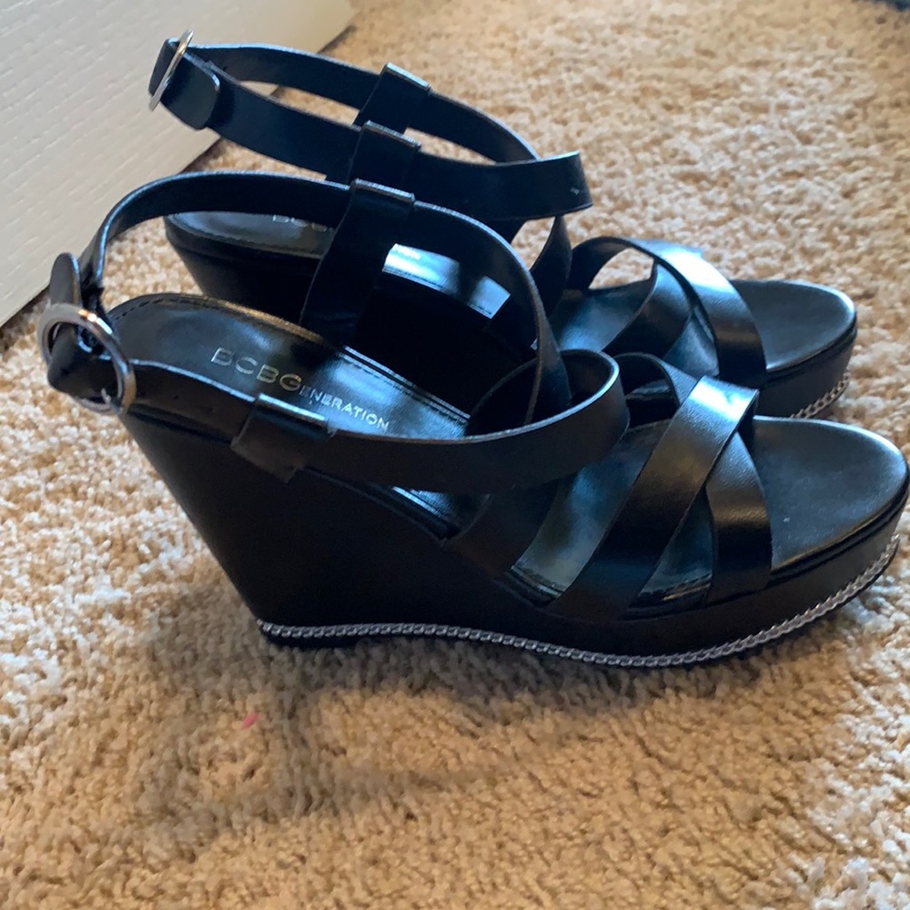 BCBGeneration espadrilles black leather 7.5